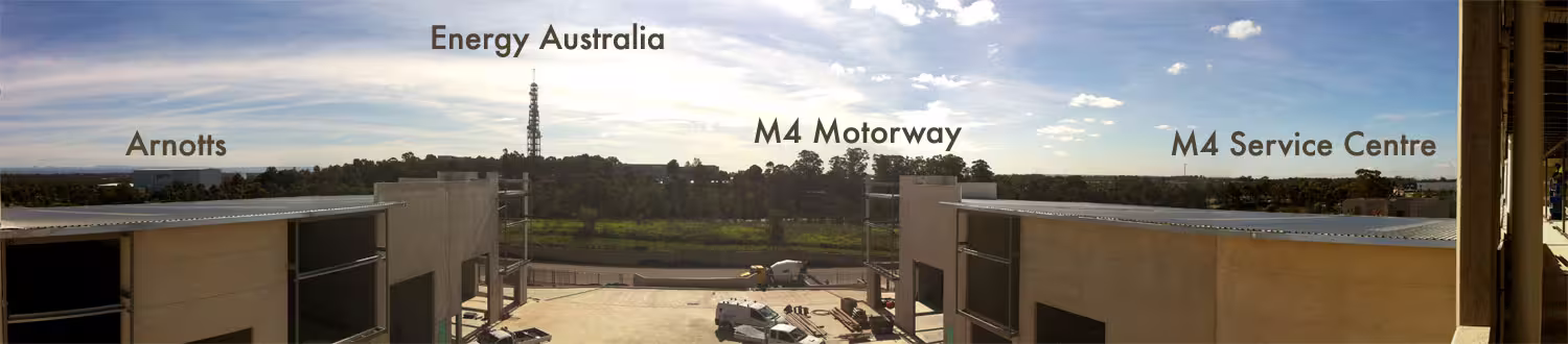 M4 Motorway view from Race Central industrial complex